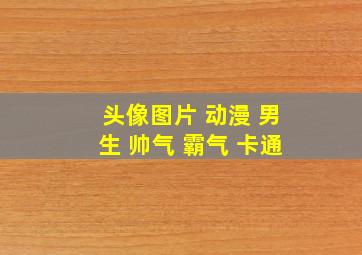 头像图片 动漫 男生 帅气 霸气 卡通